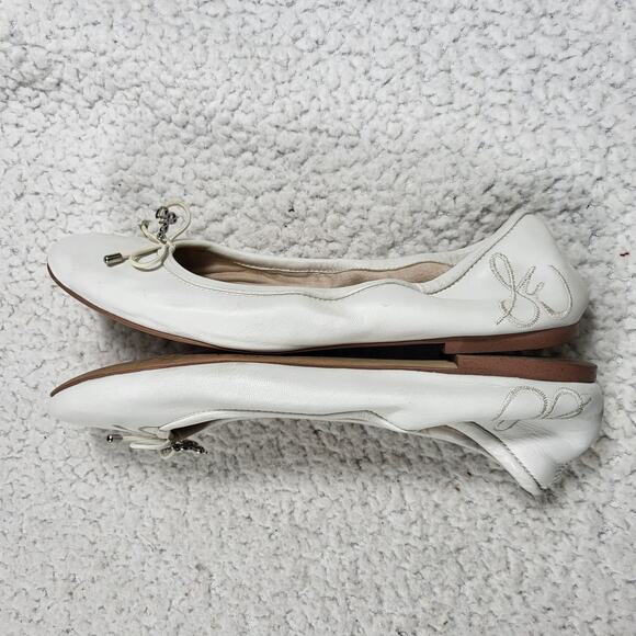 Sam Edelman Women's Felicia Mini Ballet Flat White Leather size 6 - Picture 4 of 5
